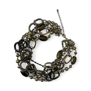 Elegant Multi-Layered Black Nickel Necklace